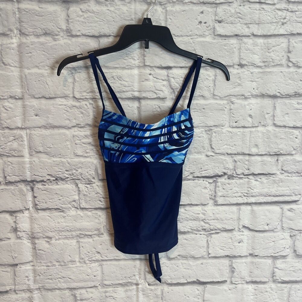 Peyton & Parker Women’s NWT Blue Swim Tankini Top Size XS - Picture 1 of 6